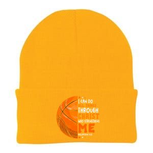 Basketball Player And Fans Funny For Dad Mom Gift Knit Cap Winter Beanie