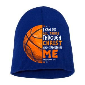 Basketball Player And Fans Funny For Dad Mom Gift Short Acrylic Beanie