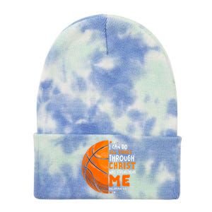 Basketball Player And Fans Funny For Dad Mom Gift Tie Dye 12in Knit Beanie