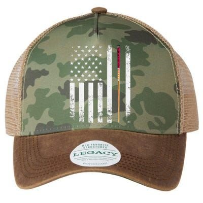 Billiards Pool American Flag Legacy Tie Dye Trucker Hat