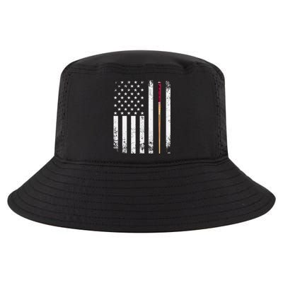 Billiards Pool American Flag Cool Comfort Performance Bucket Hat