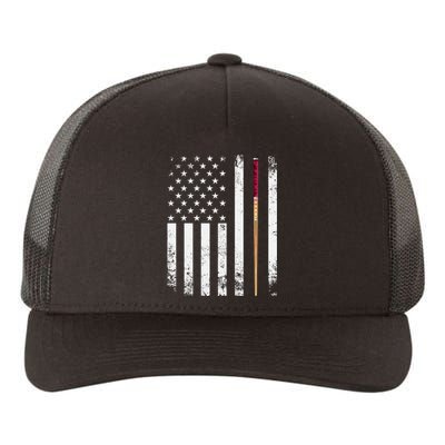 Billiards Pool American Flag Yupoong Adult 5-Panel Trucker Hat