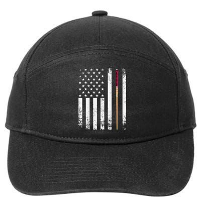 Billiards Pool American Flag 7-Panel Snapback Hat