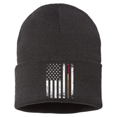 Billiards Pool American Flag Sustainable Knit Beanie