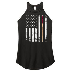 Billiards Pool American Flag Women's Perfect Tri Rocker Tank