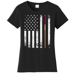 Billiards Pool American Flag Women's T-Shirt