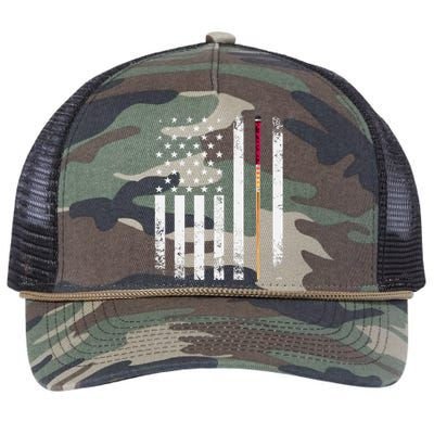 Billiards Pool American Flag Retro Rope Trucker Hat Cap