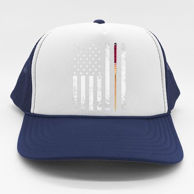 Billiards Pool American Flag Trucker Hat