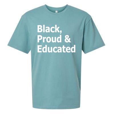 Black Proud And Educated African American Gift Sueded Cloud Jersey T-Shirt