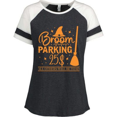 Broom Parking All Others Will Be Toad Unique Halloween Gift Enza Ladies Jersey Colorblock Tee