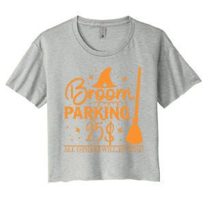 Broom Parking All Others Will Be Toad Unique Halloween Gift Women's Crop Top Tee