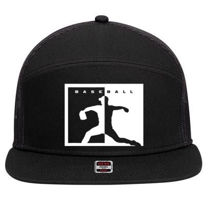 Baseball Pitcher Apparel Baseball 7 Panel Mesh Trucker Snapback Hat