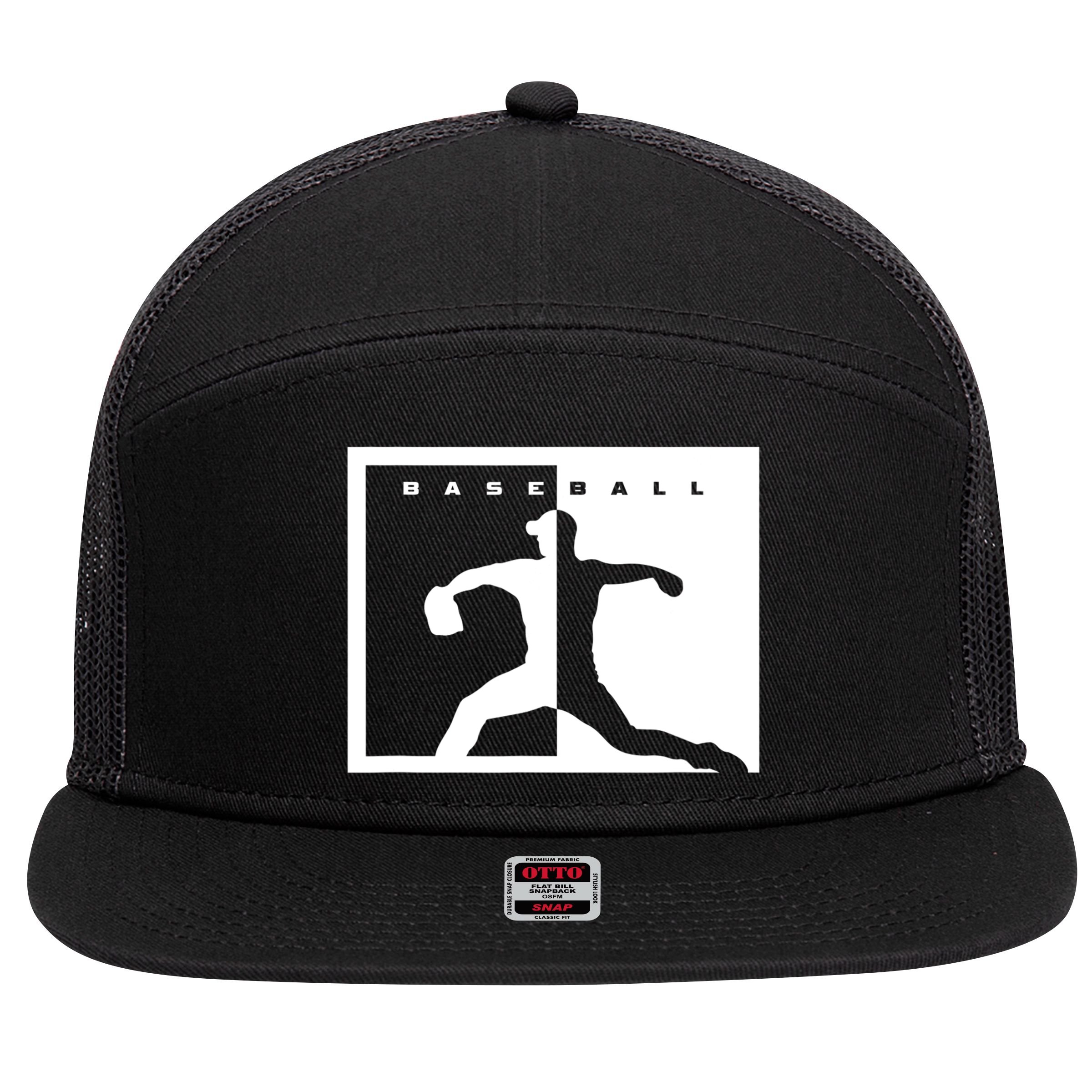 Baseball Pitcher Apparel Baseball 7 Panel Mesh Trucker Snapback Hat