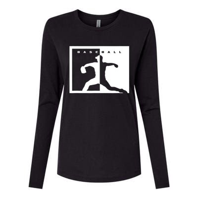 Baseball Pitcher Apparel Baseball Womens Cotton Relaxed Long Sleeve T-Shirt