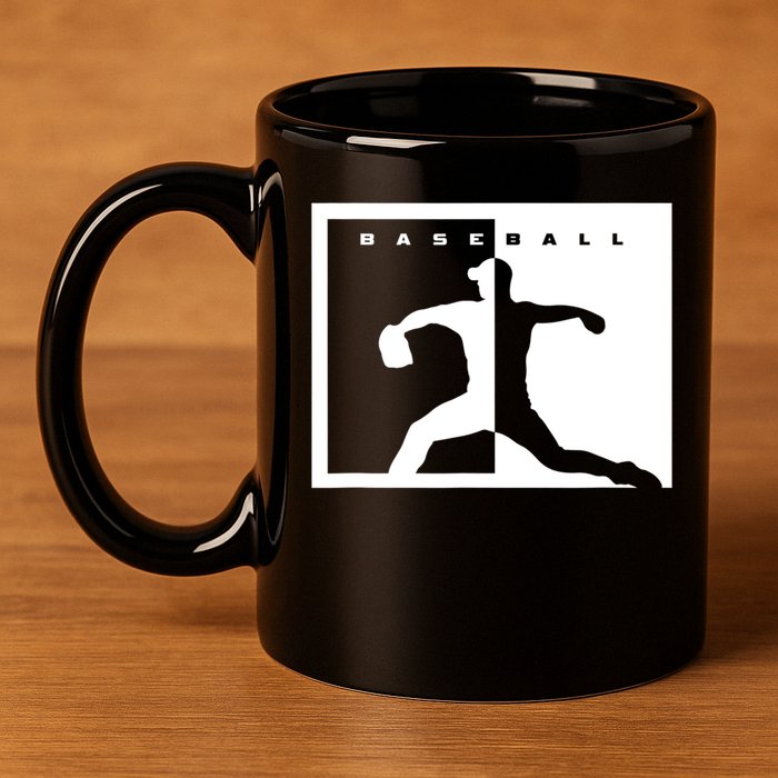 Baseball Pitcher Apparel Baseball 11oz C Handle Ceramic Mug