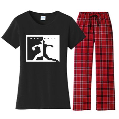 Baseball Pitcher Apparel Baseball Women's Flannel Pajama Set