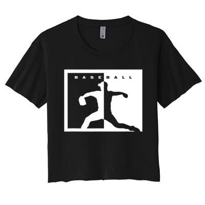 Baseball Pitcher Apparel Baseball Women's Crop Top Tee