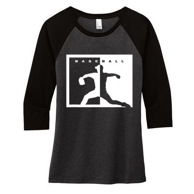 Baseball Pitcher Apparel Baseball Women's Tri-Blend 3/4-Sleeve Raglan Shirt