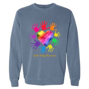 Bell's Palsy Awareness Hands Bell's Palsy Gift Funny Gift Garment-Dyed Sweatshirt