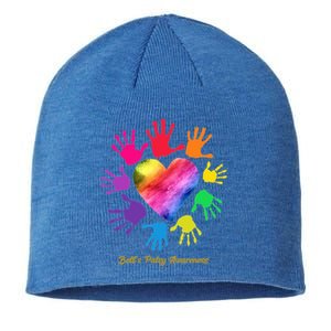 Bell's Palsy Awareness Hands Bell's Palsy Gift Funny Gift Sustainable Beanie