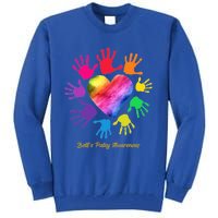 Bell's Palsy Awareness Hands Bell's Palsy Gift Funny Gift Tall Sweatshirt