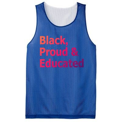 Black Proud And Educated African American Cool Gift Mesh Reversible Basketball Jersey Tank