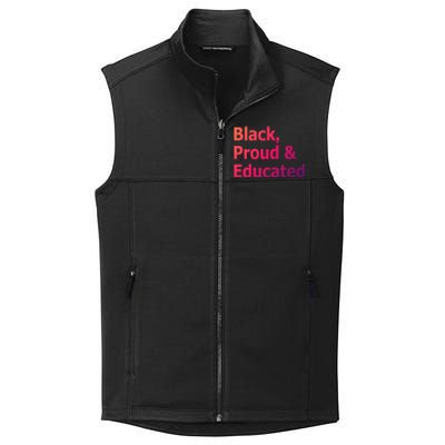 Black Proud And Educated African American Cool Gift Collective Smooth Fleece Vest