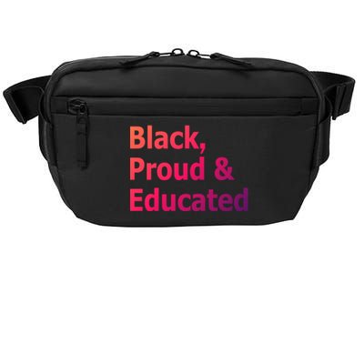 Black Proud And Educated African American Cool Gift Crossbody Pack