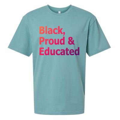 Black Proud And Educated African American Cool Gift Sueded Cloud Jersey T-Shirt