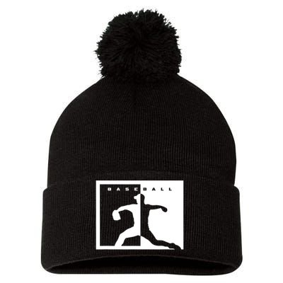 Baseball Pitcher Apparel Baseball Pom Pom 12in Knit Beanie