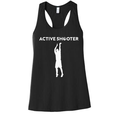 Basketball Player Active Shooter Basketball Lovers Men Women Women's Racerback Tank