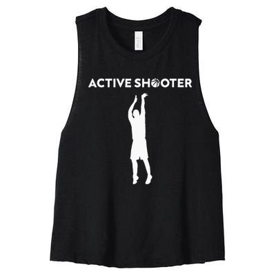 Basketball Player Active Shooter Basketball Lovers Men Women Women's Racerback Cropped Tank