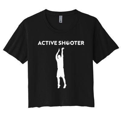 Basketball Player Active Shooter Basketball Lovers Men Women Women's Crop Top Tee