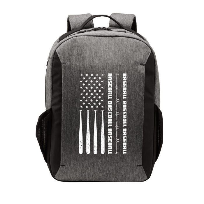 Baseball Player American Flag Patriotic Boy Baseball Vector Backpack