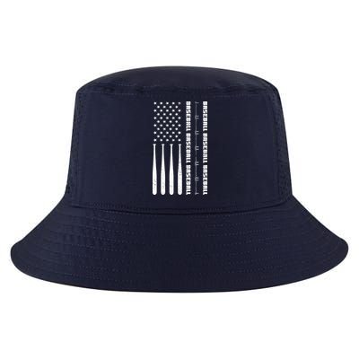 Baseball Player American Flag Patriotic Boy Baseball Cool Comfort Performance Bucket Hat
