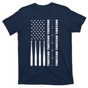 Baseball Player American Flag Patriotic Boy Baseball T-Shirt