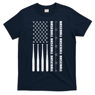 Baseball Player American Flag Patriotic Boy Baseball T-Shirt
