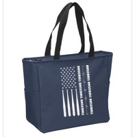 Baseball Player American Flag Patriotic Boy Baseball Zip Tote Bag
