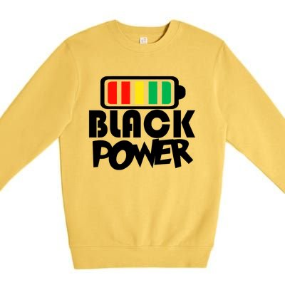 Black Power Afro American Melanin Black Lives Matter Gift Premium Crewneck Sweatshirt