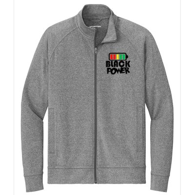 Black Power Afro American Melanin Black Lives Matter Gift Stretch Full-Zip Cadet Jacket