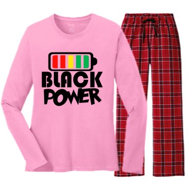 Black Power Afro American Melanin Black Lives Matter Gift Women's Long Sleeve Flannel Pajama Set 