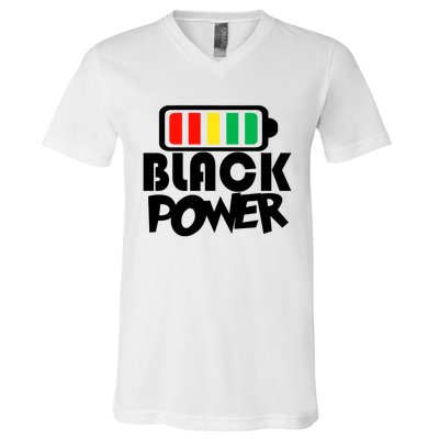 Black Power Afro American Melanin Black Lives Matter Gift V-Neck T-Shirt