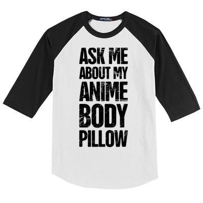 Body Pillow Anime Weeaboo Waifu Kids Colorblock Raglan Jersey