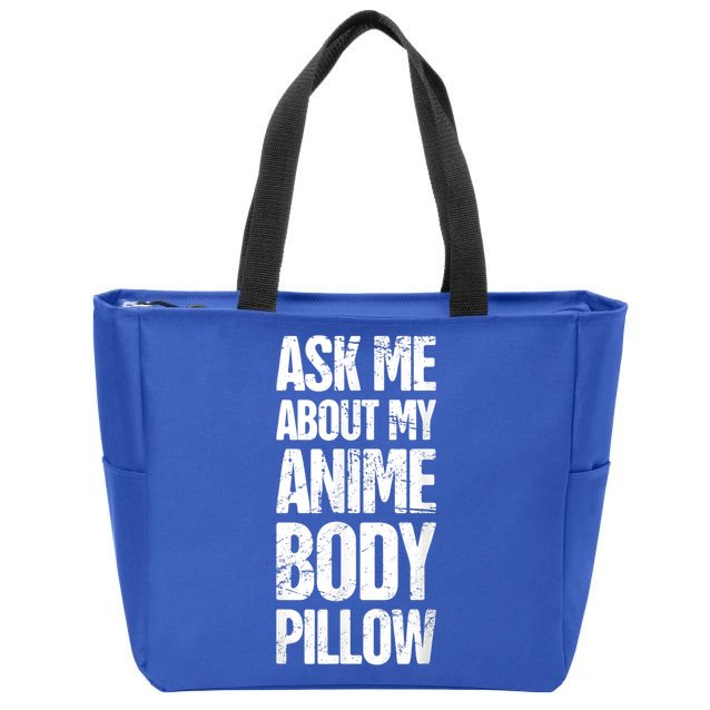 Body Pillow Anime Weeaboo Waifu Zip Tote Bag