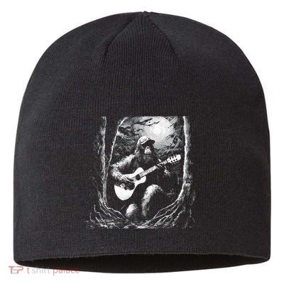 Bigfoot Playing Acoustic Guitar Sustainable Beanie