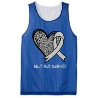 Bell’s Palsy Awareness Silver Ribbon Gift Mesh Reversible Basketball Jersey Tank