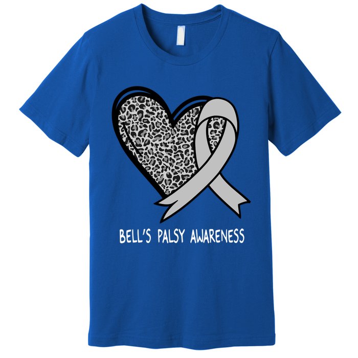 Bell’s Palsy Awareness Silver Ribbon Gift Premium T-Shirt