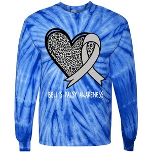 Bell’s Palsy Awareness Silver Ribbon Gift Tie-Dye Long Sleeve Shirt