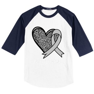 Bell’s Palsy Awareness Silver Ribbon Gift Baseball Sleeve Shirt