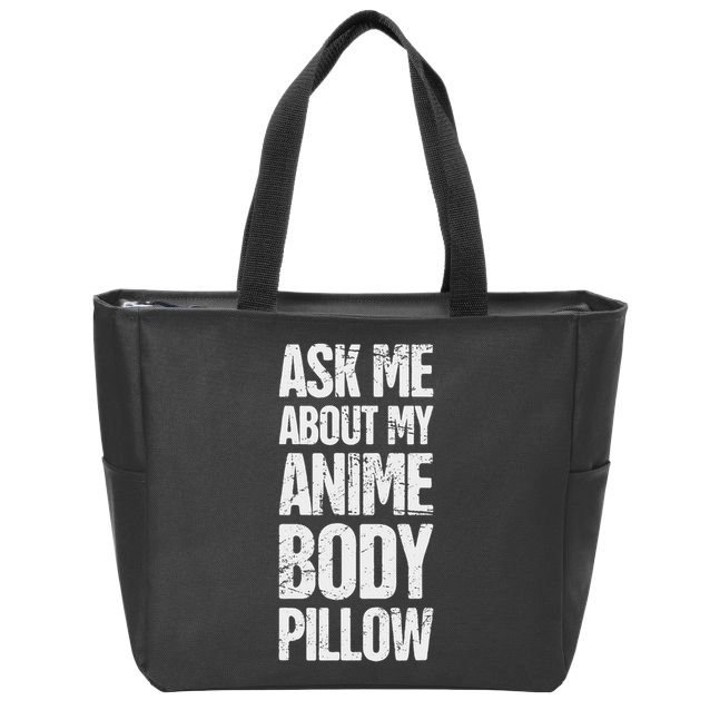 Body Pillow Anime Weeaboo Waifu Zip Tote Bag
